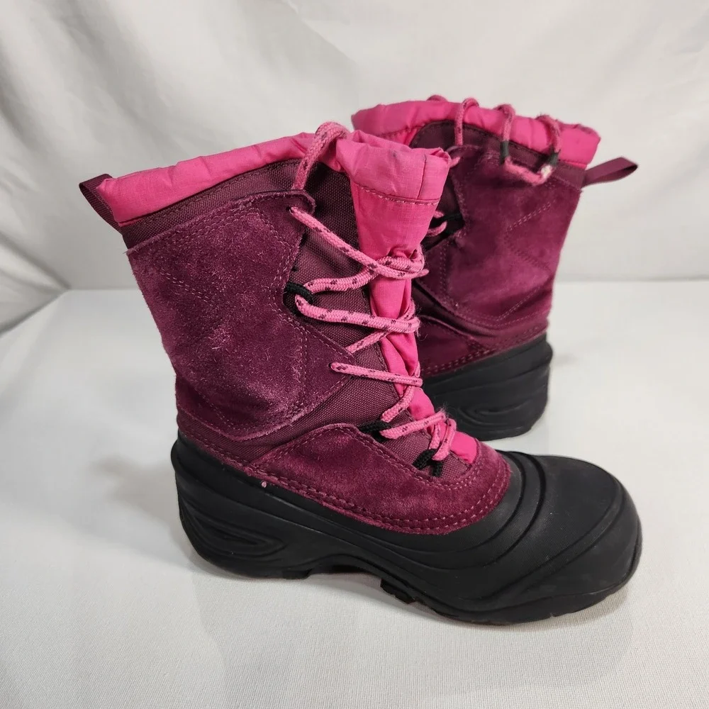 The North Face Waterproof Snow‎ Boots Thermafelt Liners Pink Size 3 Youth Boots